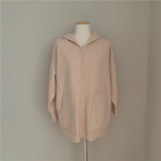 Nomikuma Causal Double Pockets Knitted Cardigan Autumn Winter Women Sweater Coat Long Sleve Zipper Hooded Knitwear 6C364 210427