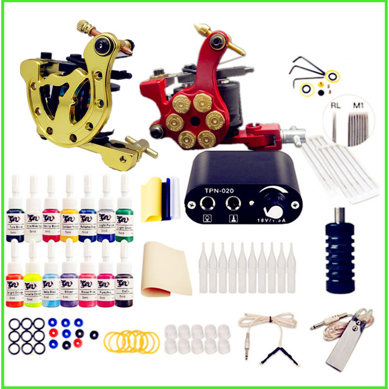 Tattoo Kit for Beginners 14 Colors Inks Disposable Needles Power Supply 2 Machine Gun Set Tatto Accessories Beauty&Makeup
Tattoo Kit for Beginners 14 Colors Inks Disposable Needles Power Supply 2 Machine Gun Set Tatto Accessories Beauty&Makeup