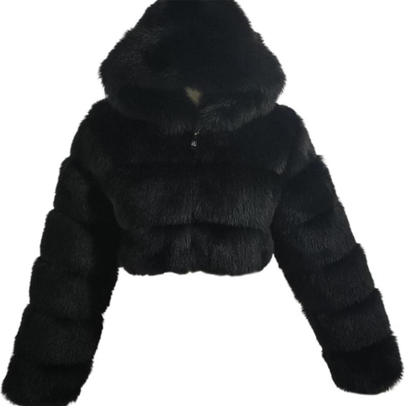Women's Jackets Casual Short Jacket Warm Zipper Coat Solid Color Hooded Faux Fur, Black
Women's Jackets Casual Short Jacket Warm Zipper Coat Solid Color Hooded Faux Fur, Black
