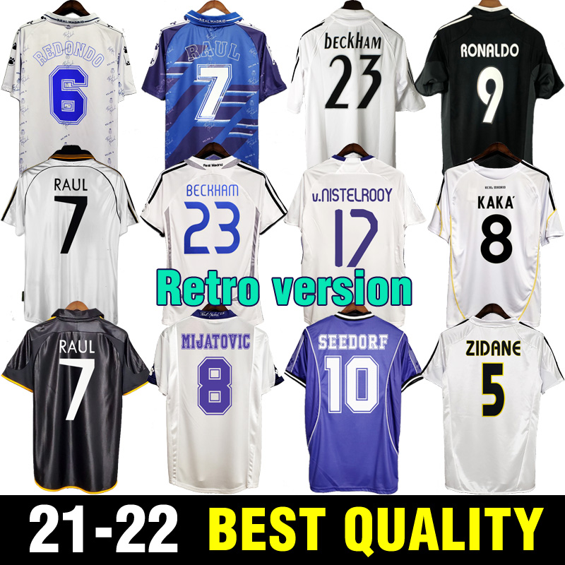 Retro Soccer Jersey 94 96 97 98 99 Football shirts Sergio Ramos 01 02 03 04 RONALDO ZIDANE Beckham 05 06 RAUL Robinho 07 08 09 10 vintage
Retro Soccer Jersey 94 96 97 98 99 Football shirts Sergio Ramos 01 02 03 04 RONALDO ZIDANE Beckham 05 06 RAUL Robinho 07 08 09 10 vintage