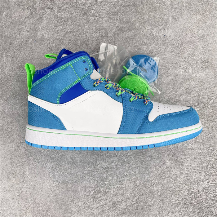 Wmns 1 Mid GS White Blue Neon Green Skateboard shoes Lace-Up Runner Trainers Sports Shoe extra shoelaces, 01
Wmns 1 Mid GS White Blue Neon Green Skateboard shoes Lace-Up Runner Trainers Sports Shoe extra shoelaces, 01