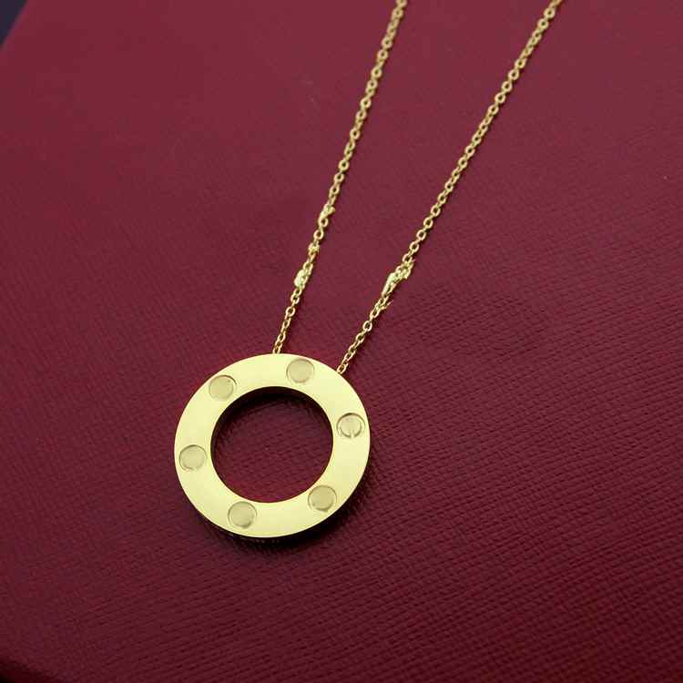 Top Quality 3 Colors Stainless Steel Gold Necklace Ring nail pattern Pendant Classic Love Designer Necklaces Fashion Jewelry Party Gifts
Top Quality 3 Colors Stainless Steel Gold Necklace Ring nail pattern Pendant Classic Love Designer Necklaces Fashion Jewelry Party Gifts