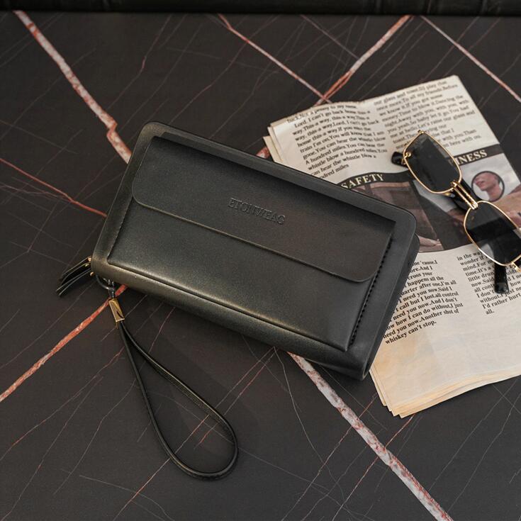 Factory wholesale men bag Joker zipper solid color leather wrist bags multi-card long three colors mens handbag fashion business leathers storage wallet, Brown(boutique box)
Factory wholesale men bag Joker zipper solid color leather wrist bags multi-card long three colors mens handbag fashion business leathers storage wallet, Brown(boutique box)