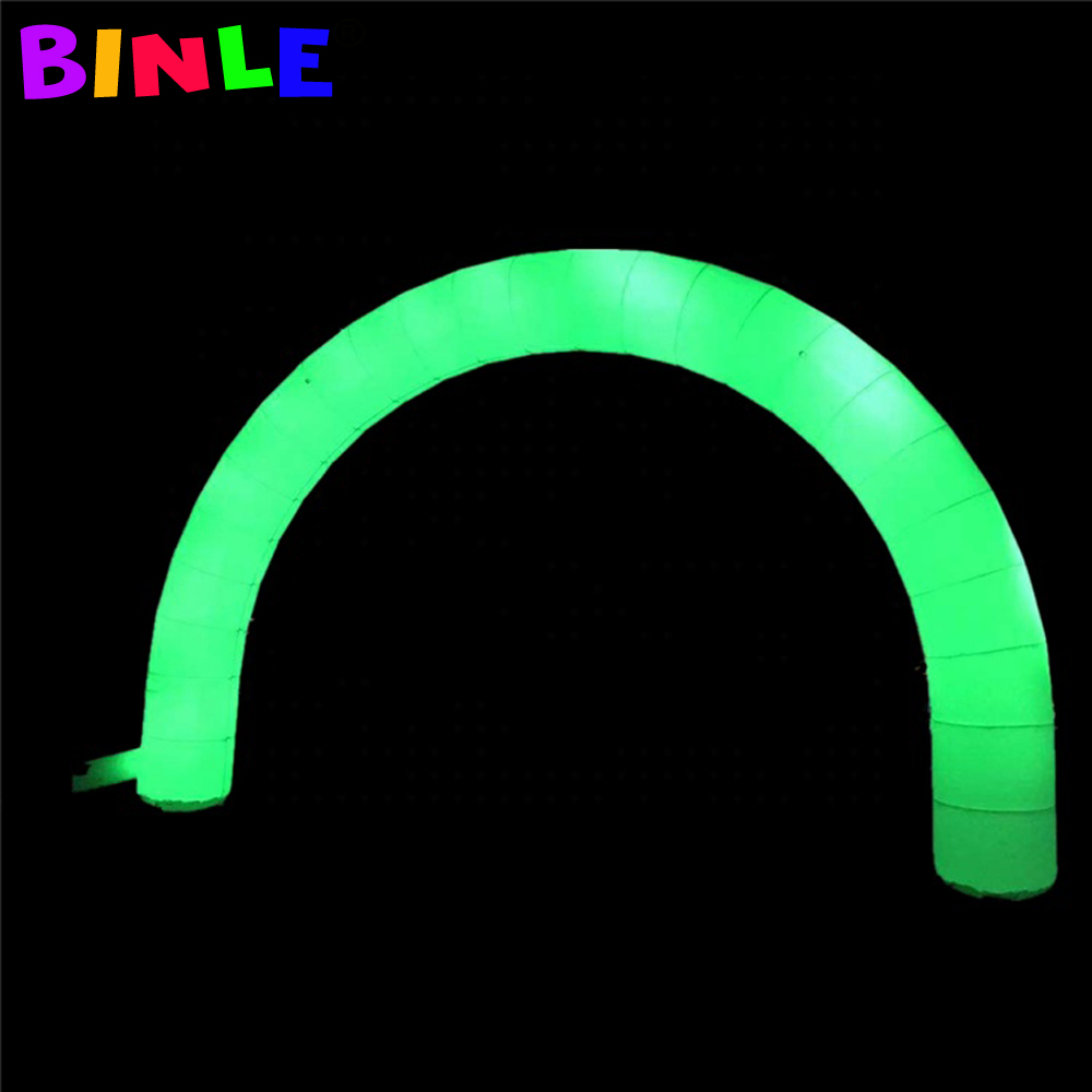 Large Round Inflatable Arch With led Lighting Decoration Wedding Party Event Rainbow Archway Entrance Finish Line Illuminated Balloon