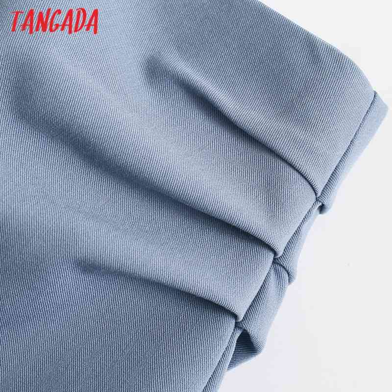 Women Side Pleated Solid Skirts Faldas Mujer Zipper French Style Female Mini Skirt BE419 210416