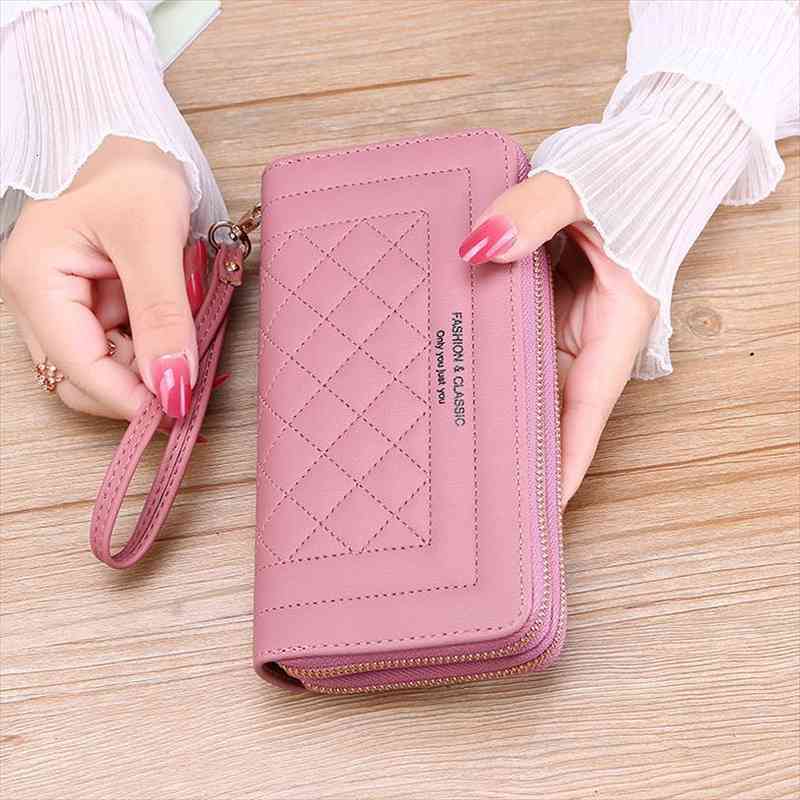 long womens wallet female purses coin purse card holder wallets pu leather clutch money bag handbag, Red;black
long womens wallet female purses coin purse card holder wallets pu leather clutch money bag handbag, Red;black