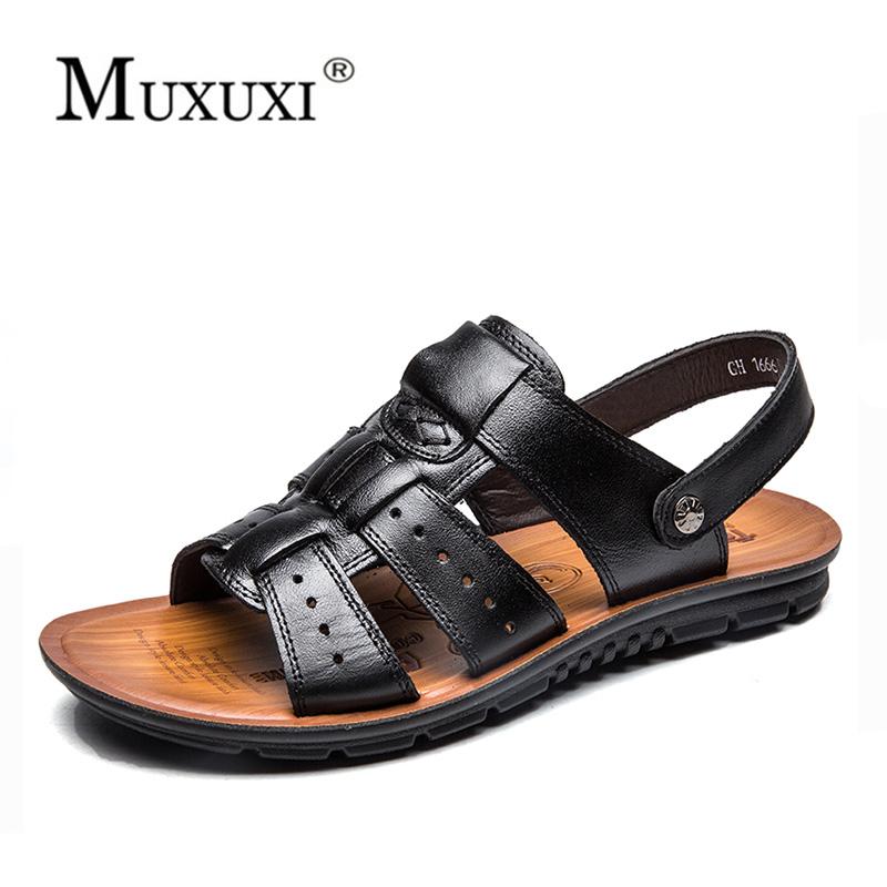 Sandals Men Natural Leather Soft Sole Casual Shoes Comfortable Outdoor Beach Summer Men's Slipper Plus Size 38-48, Black
Sandals Men Natural Leather Soft Sole Casual Shoes Comfortable Outdoor Beach Summer Men's Slipper Plus Size 38-48, Black