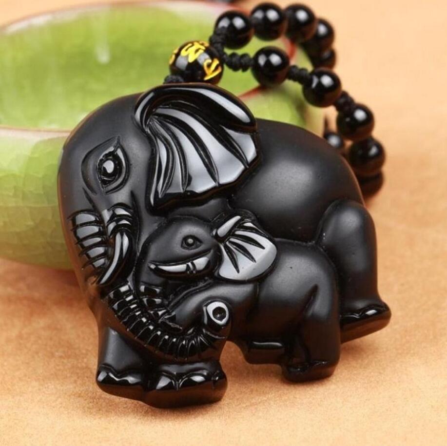 Natural black flaring stone mother and child love elephant pendant free deliv ery, Silver
Natural black flaring stone mother and child love elephant pendant free deliv ery, Silver