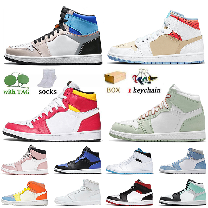 2021 Women Mens Jorden 1 With Box Jumpman 1s Basketball Shoes Mid SE Sesame High OG Hyper Royal Sneakers Light Fusion Red Trainers, White;red
2021 Women Mens Jorden 1 With Box Jumpman 1s Basketball Shoes Mid SE Sesame High OG Hyper Royal Sneakers Light Fusion Red Trainers, White;red