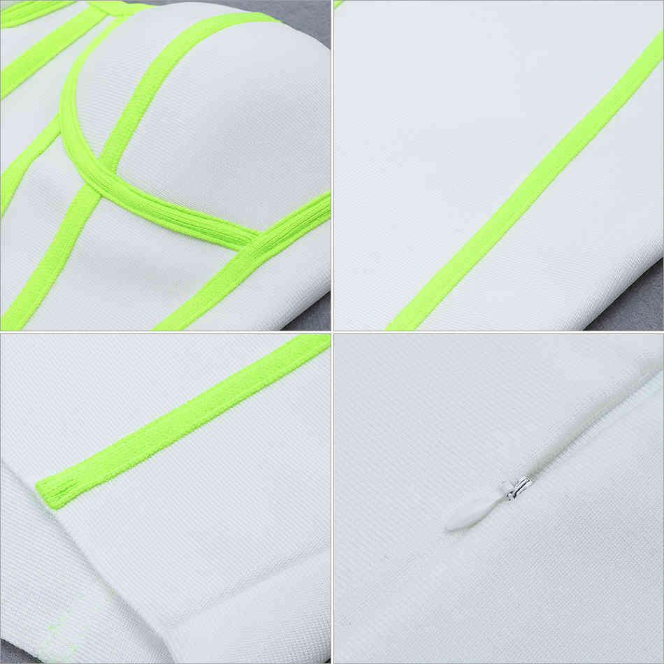 Summer Women White Bodycon Bandage Mini Dress Sexy Strapless Striped Club Celebrity Runway Party Dresses Vestidos 210423