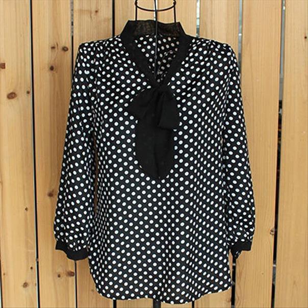 Trend Summer Polka Dot Women Shirt Bowknot Chiffon Loose Long Sleeve Top Plus Size Casual Formal Tops Ladies, White
Trend Summer Polka Dot Women Shirt Bowknot Chiffon Loose Long Sleeve Top Plus Size Casual Formal Tops Ladies, White