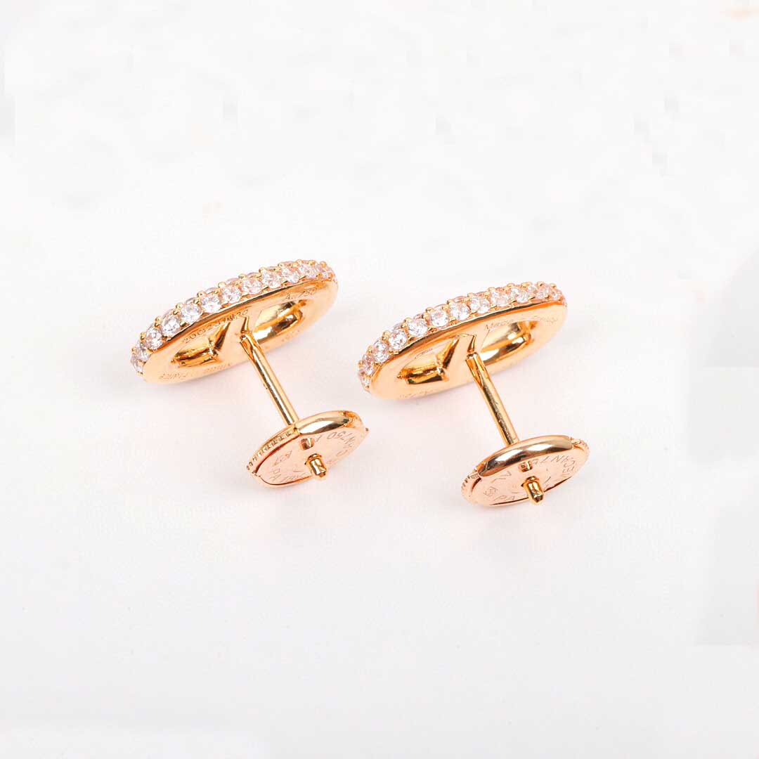 S925 silver charm small size oval shape stud earring with sparkly diamond in two colors plated for women wedding jewelry gift have stamp PS7383
