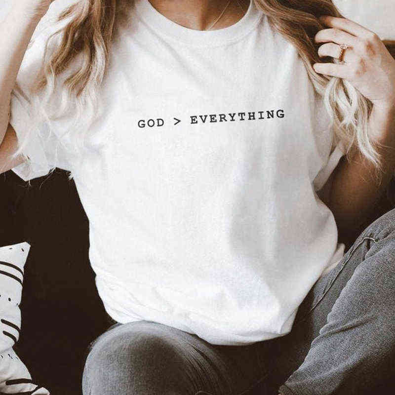 God Over Everything T-shirt Casual Women Christian Tshirt Apparel Unisex Short Sleeve Religious Jesus Faith Bible Tops Tees G1228, Olive-black text
God Over Everything T-shirt Casual Women Christian Tshirt Apparel Unisex Short Sleeve Religious Jesus Faith Bible Tops Tees G1228, Olive-black text
