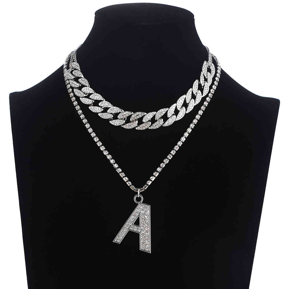 26 Alphabet Initial Necklace Women Men Cuban Link Chain Choker Rhinestone Letter Necklace Iced Out Hip Hop Bling Name Jewelry X0509
26 Alphabet Initial Necklace Women Men Cuban Link Chain Choker Rhinestone Letter Necklace Iced Out Hip Hop Bling Name Jewelry X0509