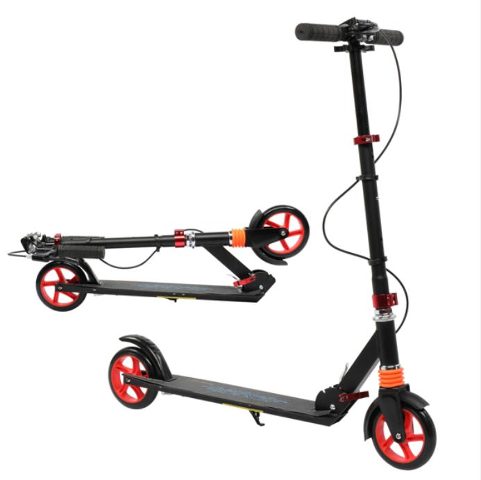 2022 Garden Sets Scooter For Adult&Teens,3 Height Adjustable Easy Folding Red