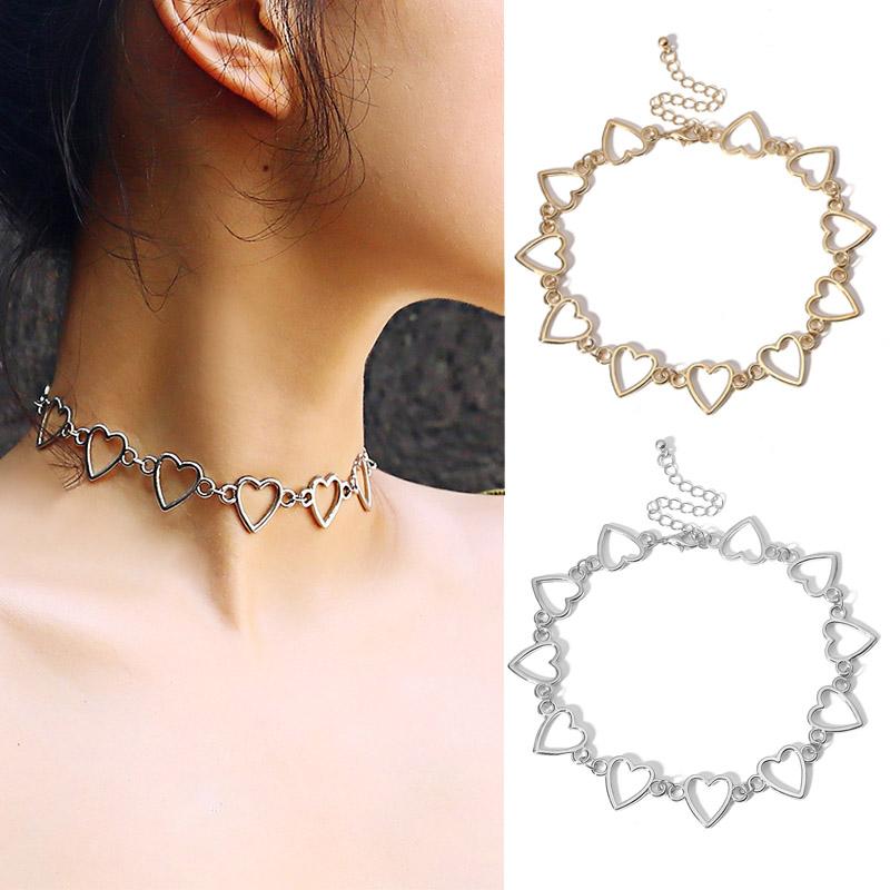 Chokers Trendy Hollow Heart Link Chain Choker Necklaces For Women Golden Necklace Statement Jewelry Party Gift Girls
Chokers Trendy Hollow Heart Link Chain Choker Necklaces For Women Golden Necklace Statement Jewelry Party Gift Girls