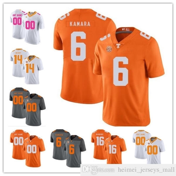 Custom Tennessee Volunteers #6 Alvin Kamara 16 Peyton Manning 1 Jason Witten 14 Eric Berry 2019 NCAA Football Vols Jersey Orange Gray White
Custom Tennessee Volunteers #6 Alvin Kamara 16 Peyton Manning 1 Jason Witten 14 Eric Berry 2019 NCAA Football Vols Jersey Orange Gray White