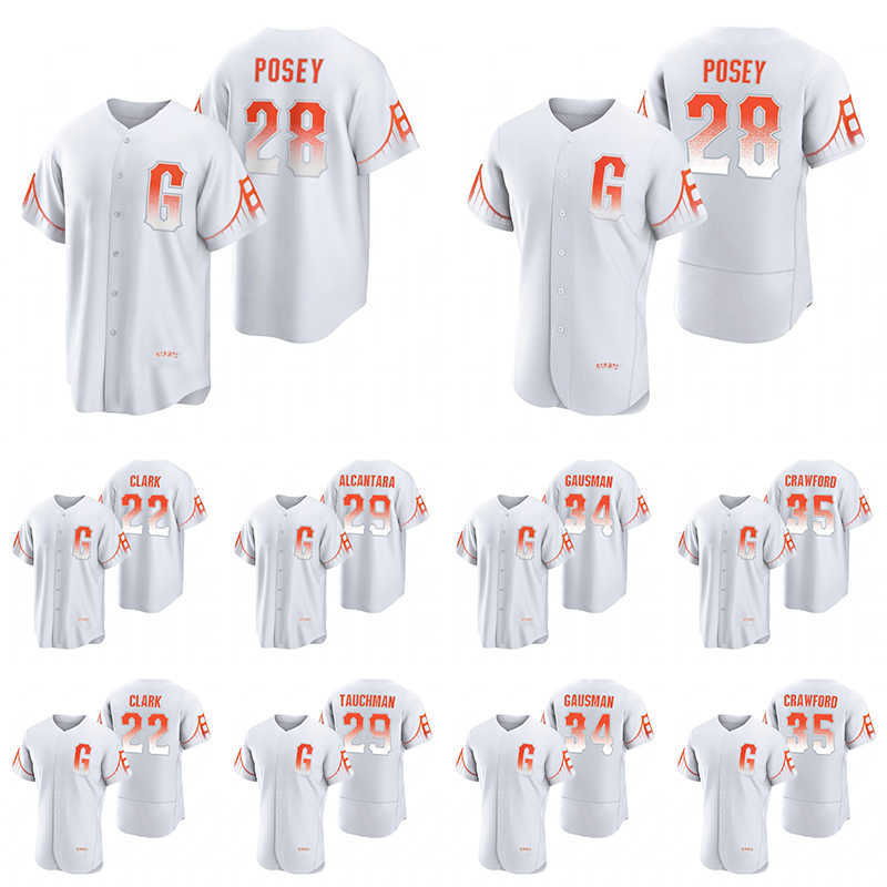 

SF Giants 28 Buster Posey 2021 City Connect San Francisco Jersey Mike Yastrzemski Brandon Crawford 23 Kris Bryant Stella Kevin Pillar Evan, Picture color(qiumi)