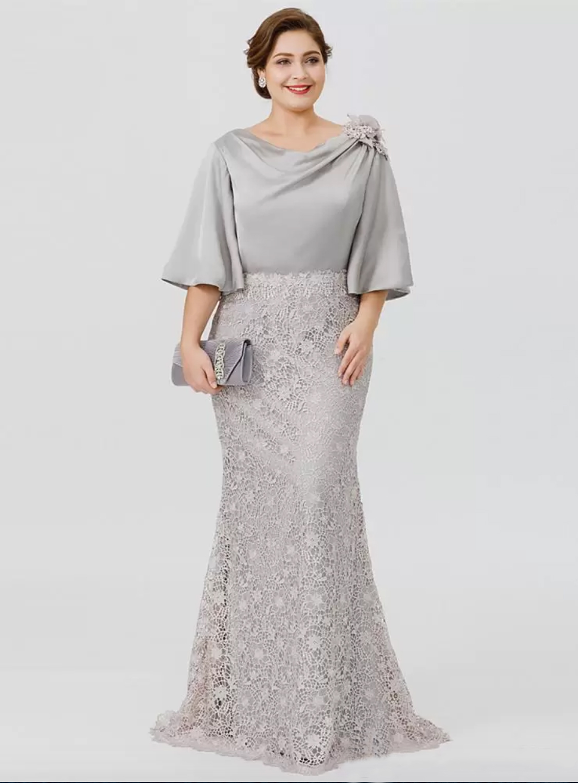 Plus Size Mother of the Bride Dresses Half Sleeves Zipper Back Wedding Guest Dress Mermaid Lace Evening Party Gowns
Plus Size Mother of the Bride Dresses Half Sleeves Zipper Back Wedding Guest Dress Mermaid Lace Evening Party Gowns