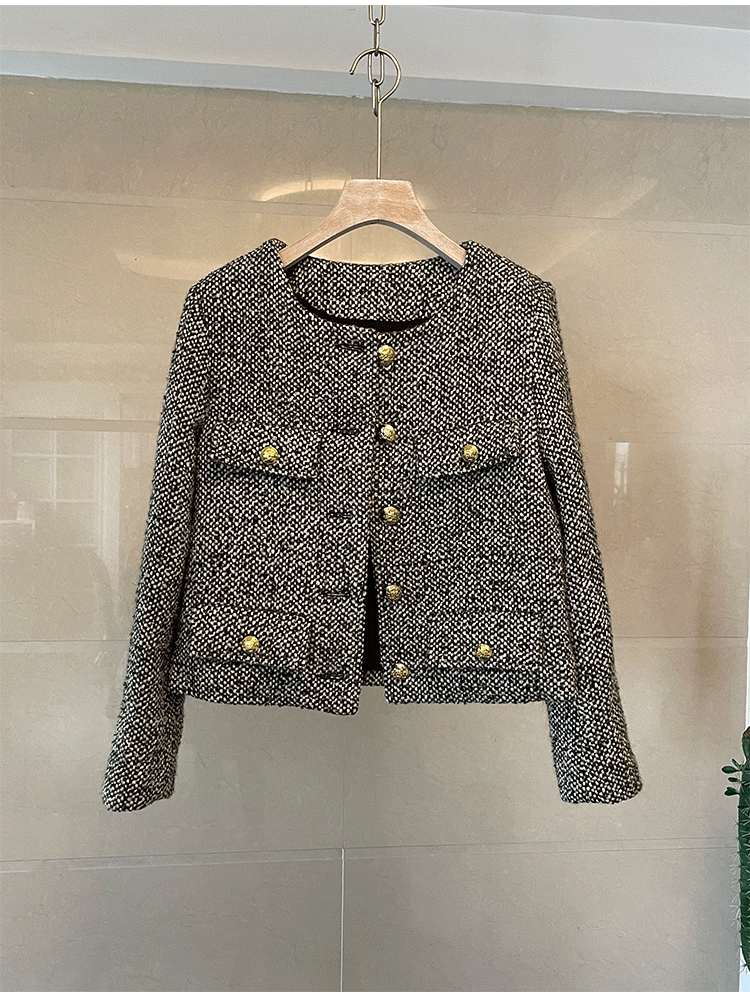 L 721 2021 Spring Brand Same Style Coat Button Crew Neck Regular Tweed Red Empire Button Fashion Casual Coat huilin, Customize
L 721 2021 Spring Brand Same Style Coat Button Crew Neck Regular Tweed Red Empire Button Fashion Casual Coat huilin, Customize