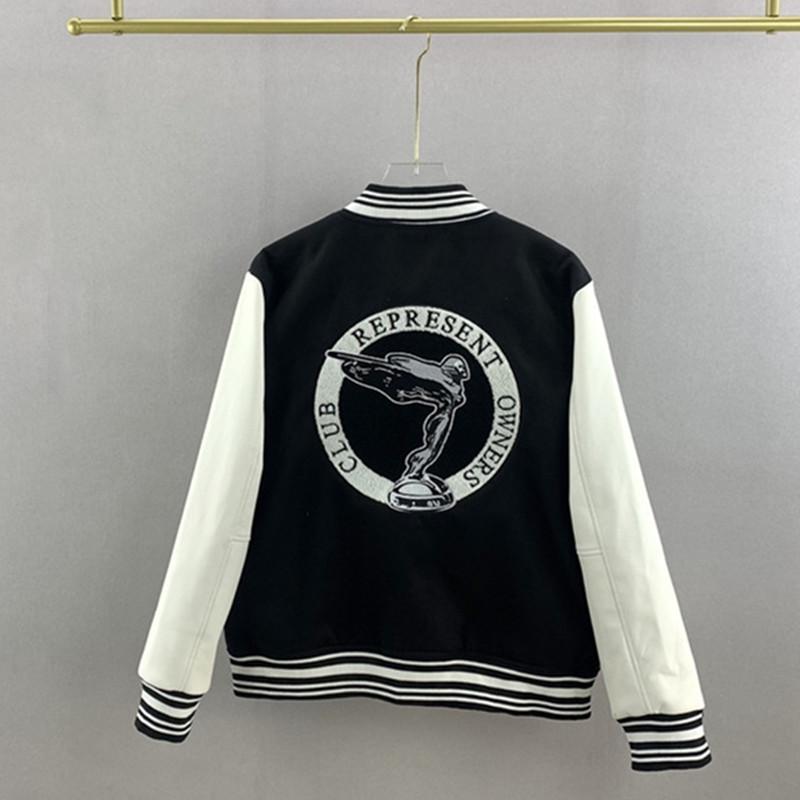 Men's Jackets Quality Black Represent OWNERS CLUB Jacket Men 1:1 College Embroidered Logo Coats Varsity Bomber Women, Black;brown
Men's Jackets Quality Black Represent OWNERS CLUB Jacket Men 1:1 College Embroidered Logo Coats Varsity Bomber Women, Black;brown