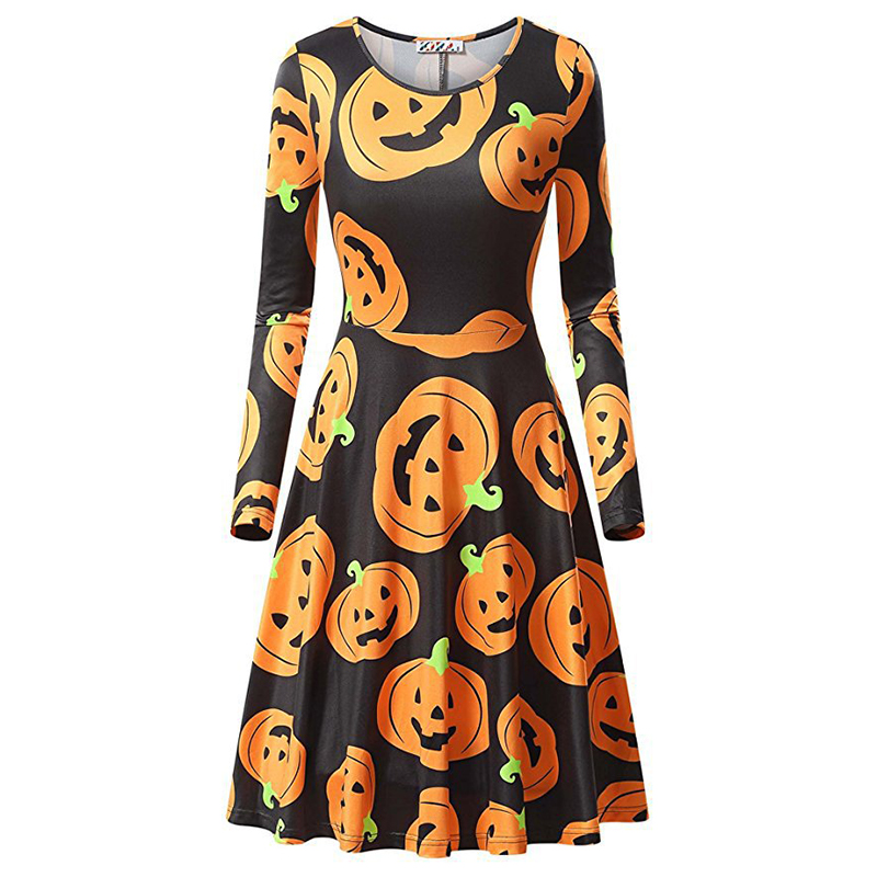 Halloween foreign plus size women's dresses ladies comfortable loose party holiday show long sleeves, Picture2
Halloween foreign plus size women's dresses ladies comfortable loose party holiday show long sleeves, Picture2