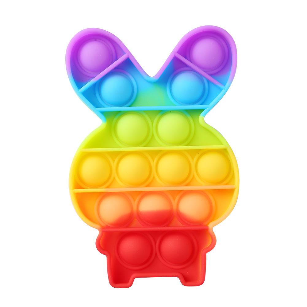 Rainbow Funny Fidget Toy Antistress Toys For Adult Children Push Bubble Fidget Sensory Autism Special Needs Anxiety Stress Gifts