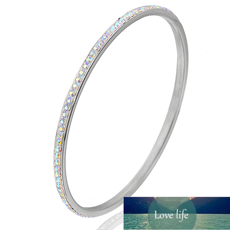 Wholesale Stainless Steel Bangles Women Jewelry With Good Clear CZ Crystal Factory price expert design Quality Latest Style Original Status
