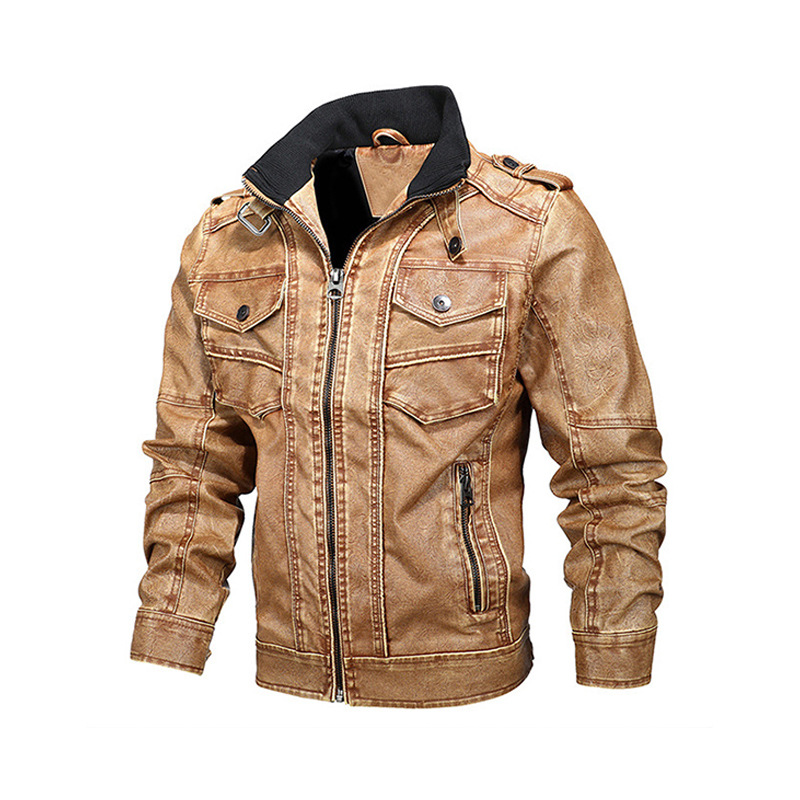 Men's motorcycle leather pu leather Leather Jacket High Quality Stand Collar Retro Comfortable Fashion Travel Commuter, Black
Men's motorcycle leather pu leather Leather Jacket High Quality Stand Collar Retro Comfortable Fashion Travel Commuter, Black