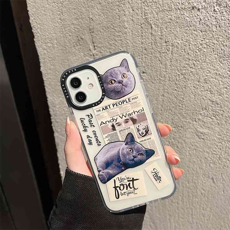 Fashion applicable 11promax Apple phone iPhone 12 cat two-color transparent case 8plus / xsmax
Fashion applicable 11promax Apple phone iPhone 12 cat two-color transparent case 8plus / xsmax