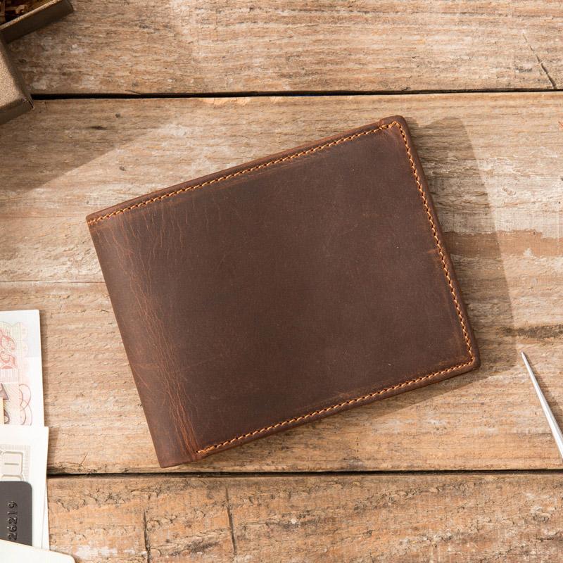 Wallets Handmade Leather Short Wallet, Retro Men's Crazy Horse First Layer Cowhide Zipper Wallet, Deep brown
Wallets Handmade Leather Short Wallet, Retro Men's Crazy Horse First Layer Cowhide Zipper Wallet, Deep brown
