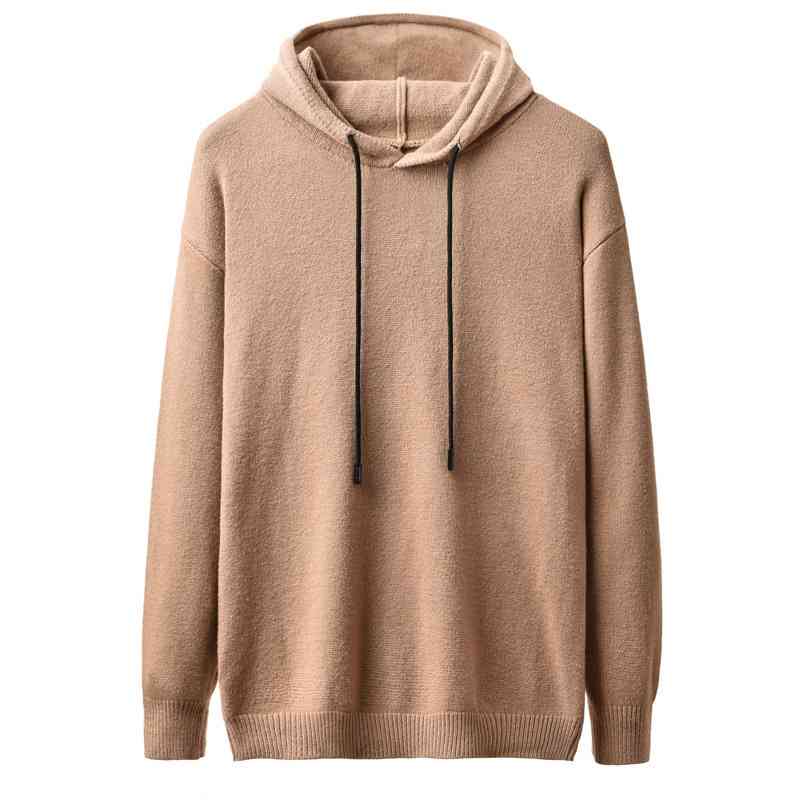 Varsanol Winter Pullover Sweater Men Thick Hooded Sweaters Solid Casual Sport Hoodies Sweaters Top Coats Men Clothing Oversized 210601