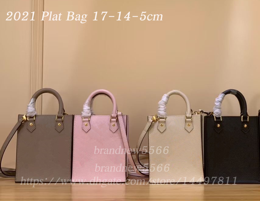 Women's Sac plat Handbags Men's Messenger Crossbody Bag Pink Gradient Printing Small Purse Black Hand Bags with Box