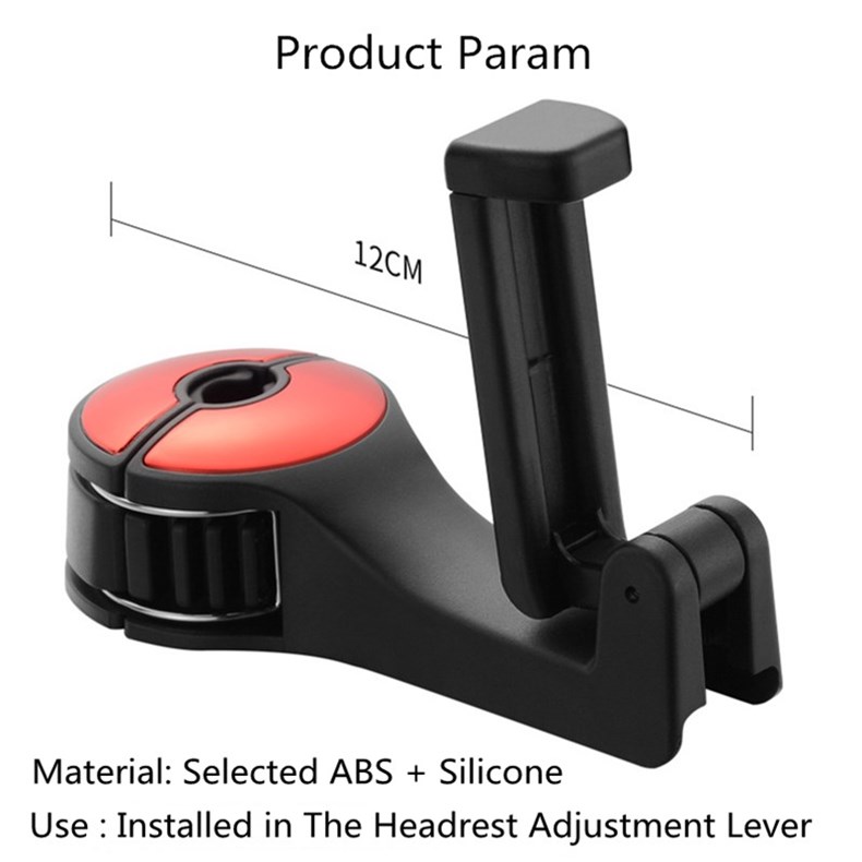 Car Hook Hanger Supports Mobile Phone Stand Holder Magnetic Mount Adjustable Headrest Hooks Fastener Seat Back Clips For Bag Handbag Houseware