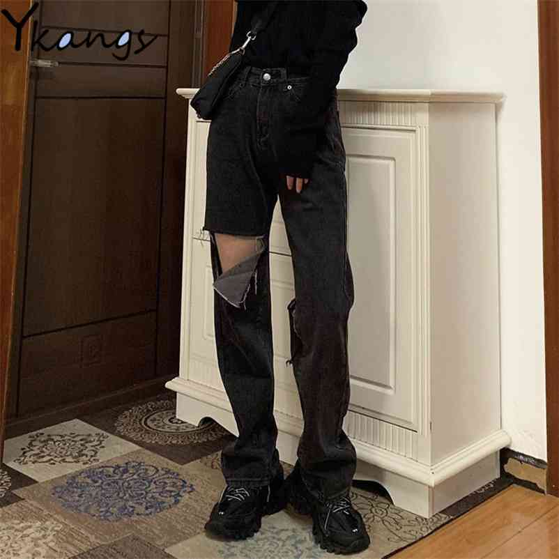 ripped jeans for women plus size 5XL high waist mom vintage Black denim pants Full Length trouser Harajuku Hollow Out Hole 210629
ripped jeans for women plus size 5XL high waist mom vintage Black denim pants Full Length trouser Harajuku Hollow Out Hole 210629