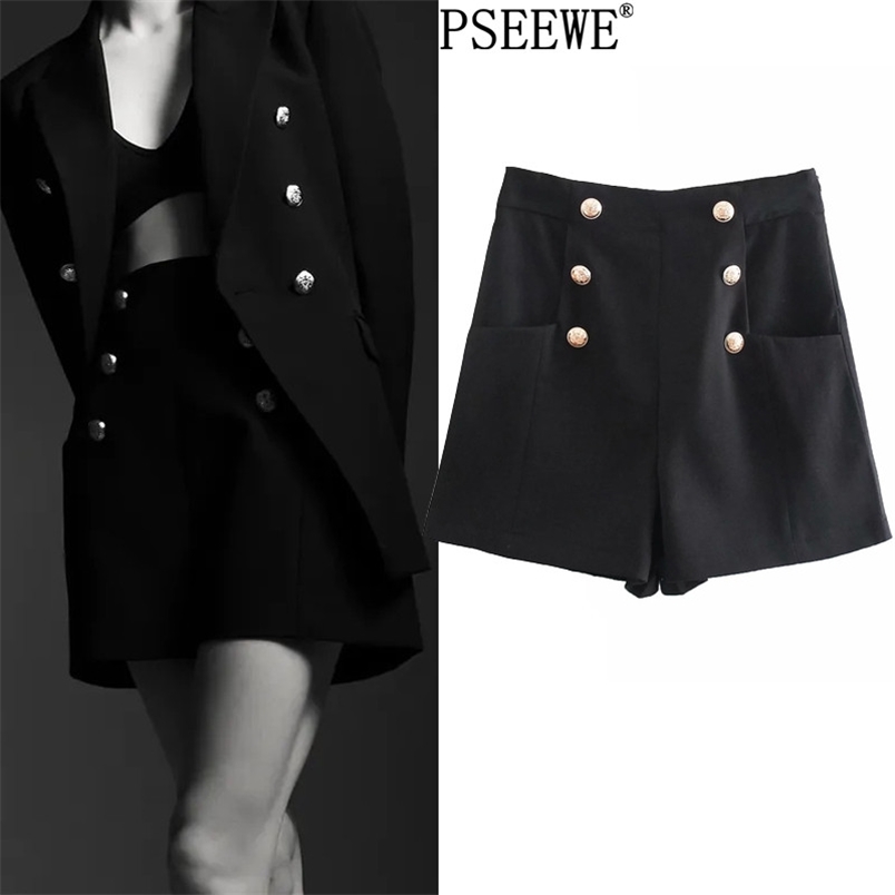Black High Waist Shorts Women Fashion Button Elegant Double-Breasted Woman Ladies Casual Short Pants 210519
Black High Waist Shorts Women Fashion Button Elegant Double-Breasted Woman Ladies Casual Short Pants 210519