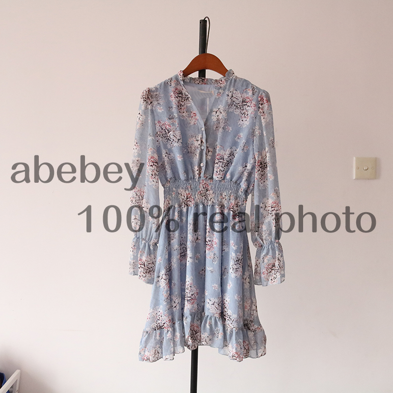 20212021 new fashion womens french dress female temperament v-neck long-sleeved chiffon floral dresses, Black;gray
20212021 new fashion womens french dress female temperament v-neck long-sleeved chiffon floral dresses, Black;gray