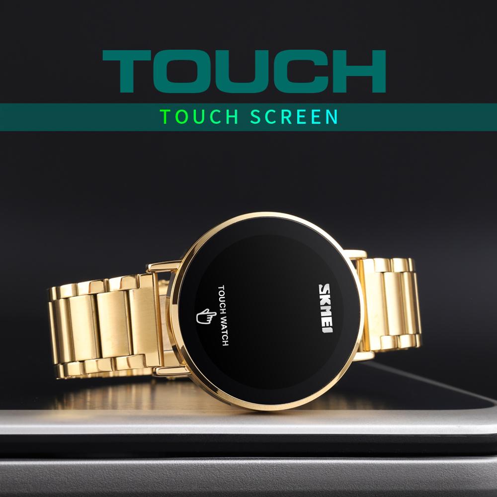 SKMEI Fashion Watch Men Digital Wristwatch Male Touch Screen LED Light Display Waterproof Stainless Steel Strap Montre Hommeg, Rose gold
SKMEI Fashion Watch Men Digital Wristwatch Male Touch Screen LED Light Display Waterproof Stainless Steel Strap Montre Hommeg, Rose gold