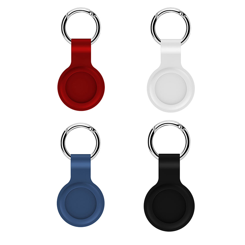 1PC Protective Cover Location Tracker Silicone Case With Buckle for AirTags Tracker Metal Ring Anti-lost Accessories