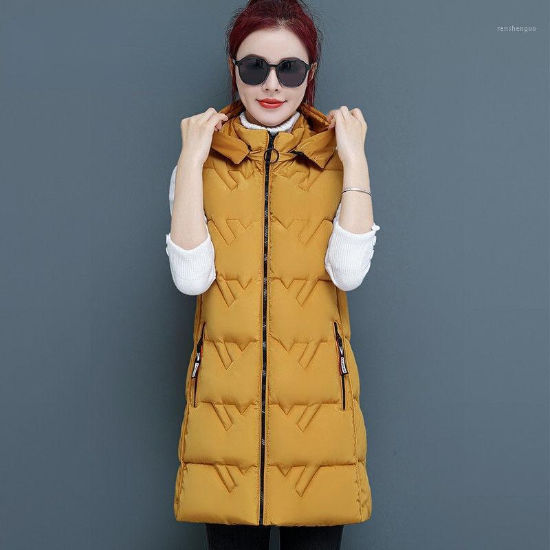 Women's Vests Ladies Warm Plus Size Solid Color Hooded Medium Length Down Cotton Women Waistcoat Slim Cardigan Coat De Mujer X6, 1 huang
Women's Vests Ladies Warm Plus Size Solid Color Hooded Medium Length Down Cotton Women Waistcoat Slim Cardigan Coat De Mujer X6, 1 huang