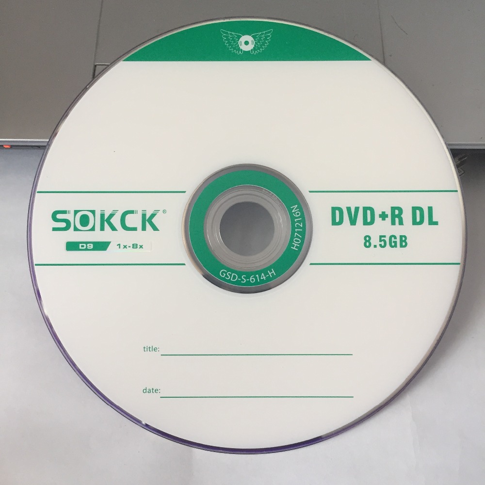 Vente en gros 10 disques vierges 8,5 gb grade A Imprimé D9 DVD + R DL Disc