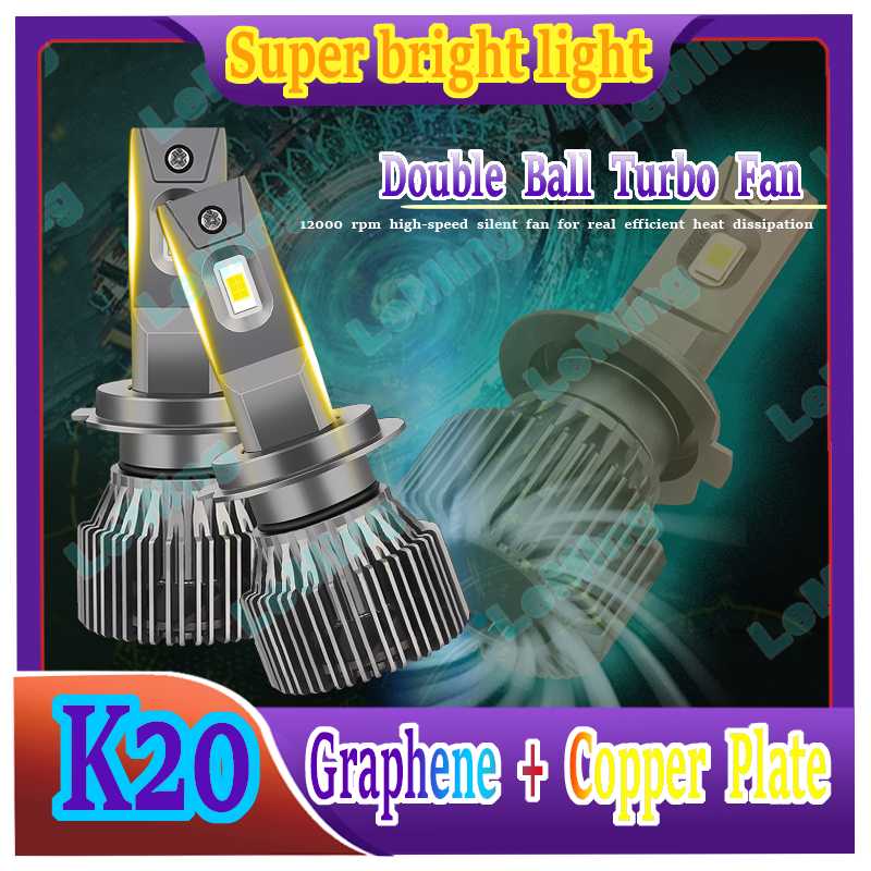 Car Headlights LeMing K20 90W H7 Led Canbus 20000LM High Power Headlight H1 H4 9005 9006 9012 Automobile Headlamp Fog Lamp 2PCS
Car Headlights LeMing K20 90W H7 Led Canbus 20000LM High Power Headlight H1 H4 9005 9006 9012 Automobile Headlamp Fog Lamp 2PCS
