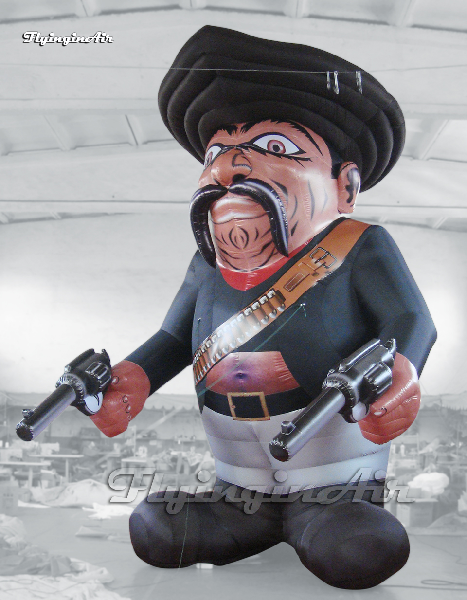 Outdoor Giant Inflatable Cowboy 6m Height Cartoon Character Model Blow Up Desert Robber Balloon For Carnival Festival Decoration And Parade Show