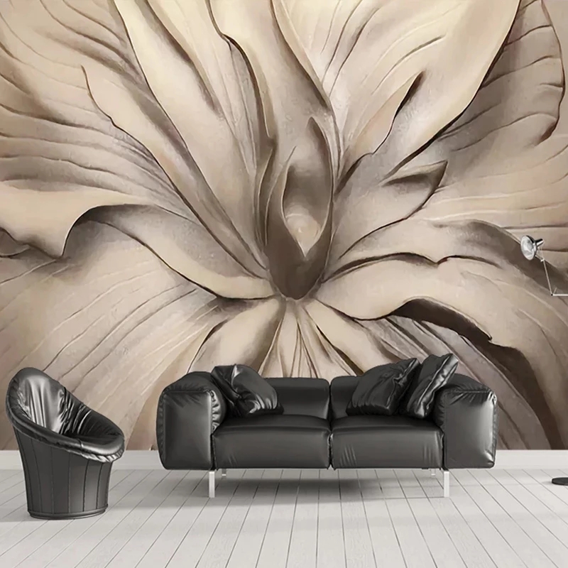 Custom Photo 3D Mural Stereo Relief Rose Flower Wallpaper Living Room TV Sofa Bedroom Creative Art Wall Painting