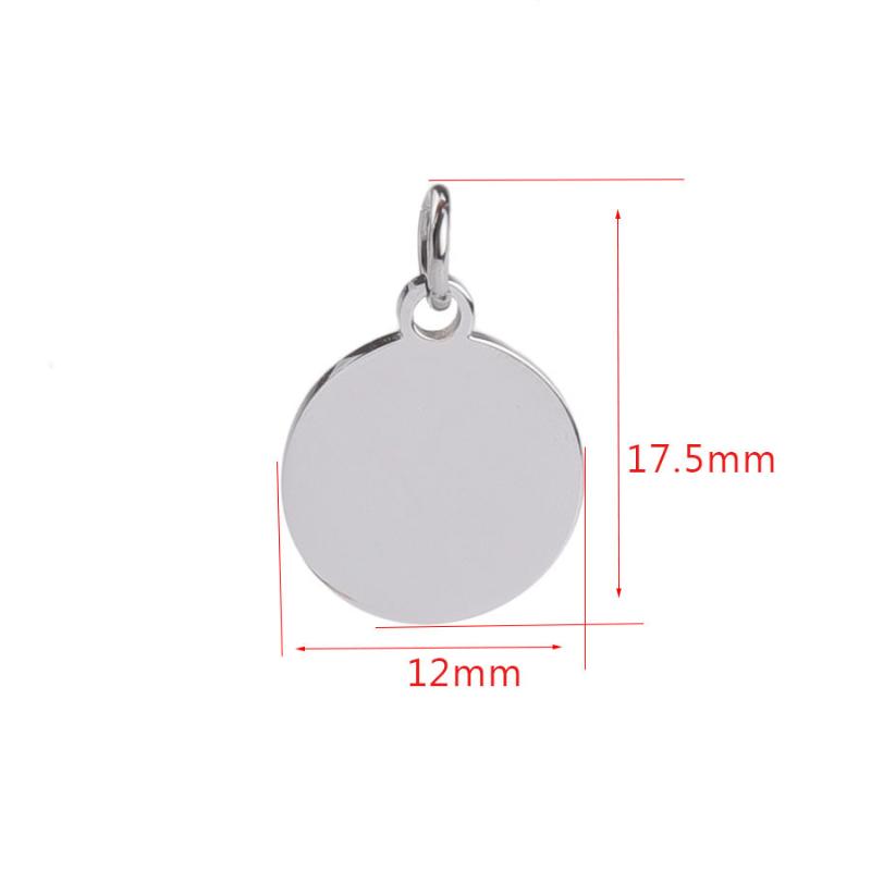 Charms 100% Stainless Steel Round Tag Blank For Engrave 12mm Metal Circle Dogtag Mirror Polished Wholesale 50pcs
Charms 100% Stainless Steel Round Tag Blank For Engrave 12mm Metal Circle Dogtag Mirror Polished Wholesale 50pcs
