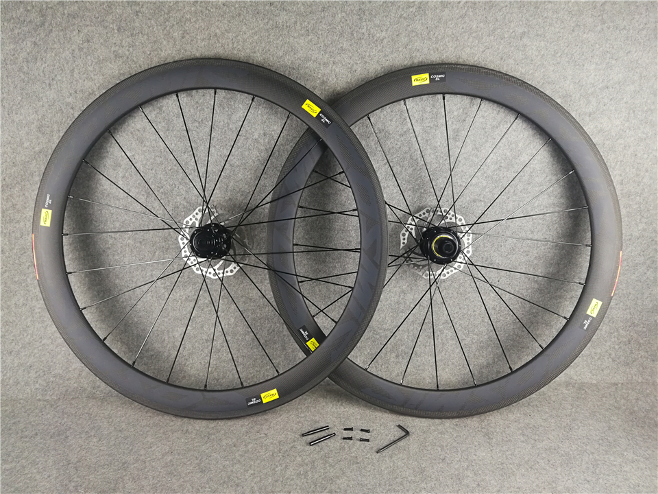 700c Grey Logo 3K Matte 50mm Cosmic Disc Carbon Road Bike Wheels Front Rear Wheelset with 23mm Width Black 6 Bolt Lock RUBAR Taiwan Disk Hubs 11 Speed
700c Grey Logo 3K Matte 50mm Cosmic Disc Carbon Road Bike Wheels Front Rear Wheelset with 23mm Width Black 6 Bolt Lock RUBAR Taiwan Disk Hubs 11 Speed
