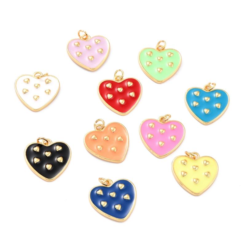 Charms 10Pcs Colorful Brass Enamel Love Heart Pendants For Jewelry Making DIY Necklace Bracelet Earrings Charm Findings Handmade, Bronze;silver
Charms 10Pcs Colorful Brass Enamel Love Heart Pendants For Jewelry Making DIY Necklace Bracelet Earrings Charm Findings Handmade, Bronze;silver