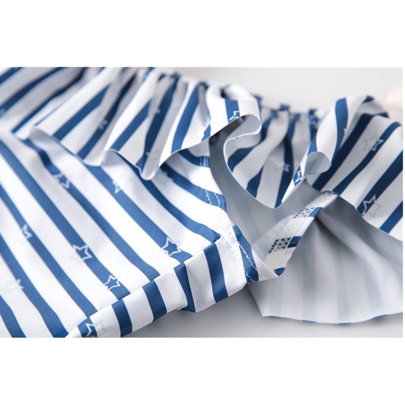 Toddler Kids Baby Girls Striped Stars Swimwear Swimsuit Star Suit Beachwear Summer Children's 210508