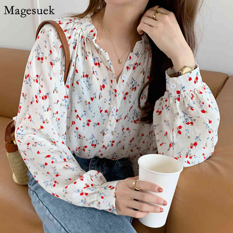 Blusas Casual Women Blouse Loose Print Floral Chiffon Autumn Long Shirt Cardigan Puff Sleeve Tops 10316 210518, Black
Blusas Casual Women Blouse Loose Print Floral Chiffon Autumn Long Shirt Cardigan Puff Sleeve Tops 10316 210518, Black