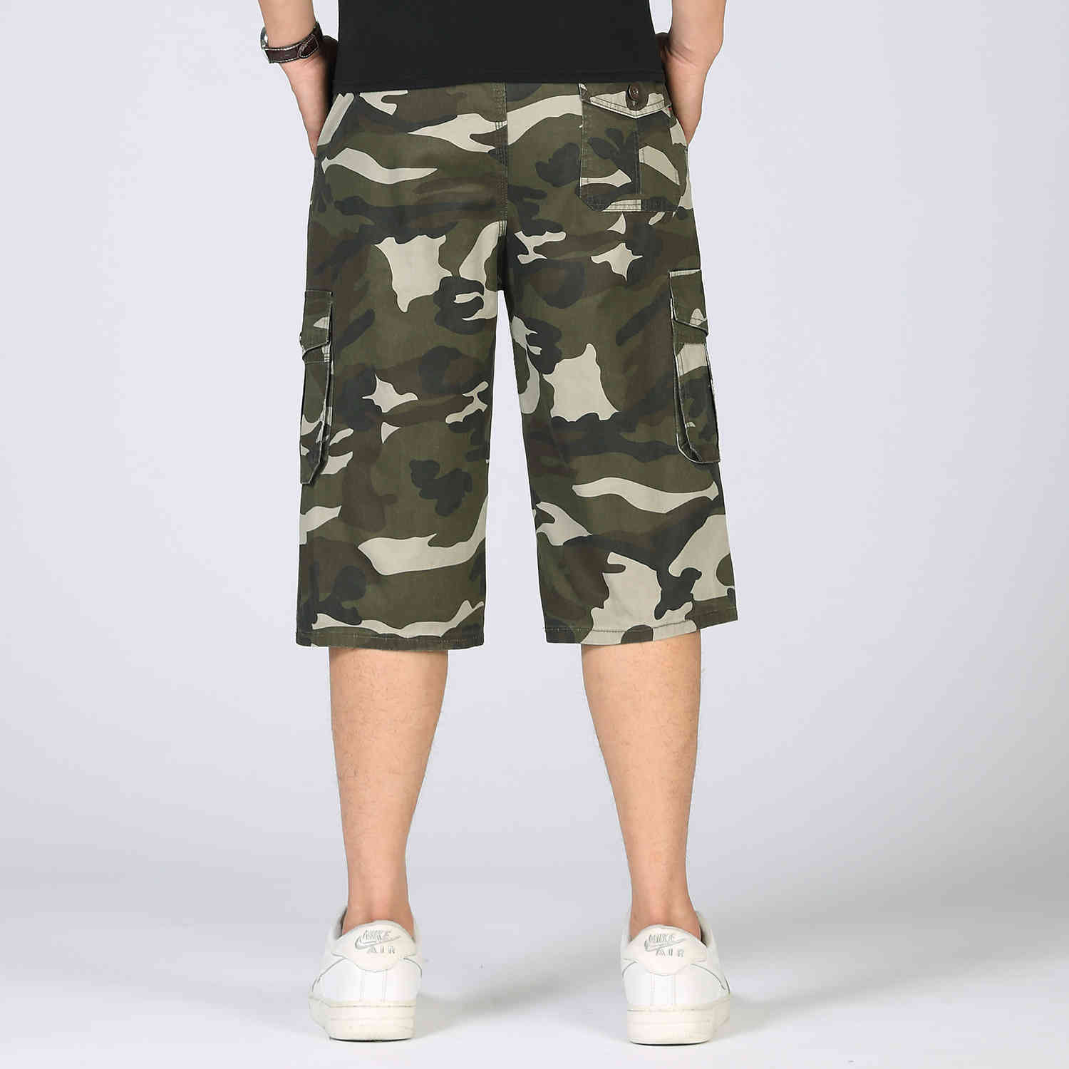 Men Casual Camouflage Short Army Green Military Style Cargo Summer Plus Size 4XL 5XL Losse Blue Camo Bermuda Cotton 210518